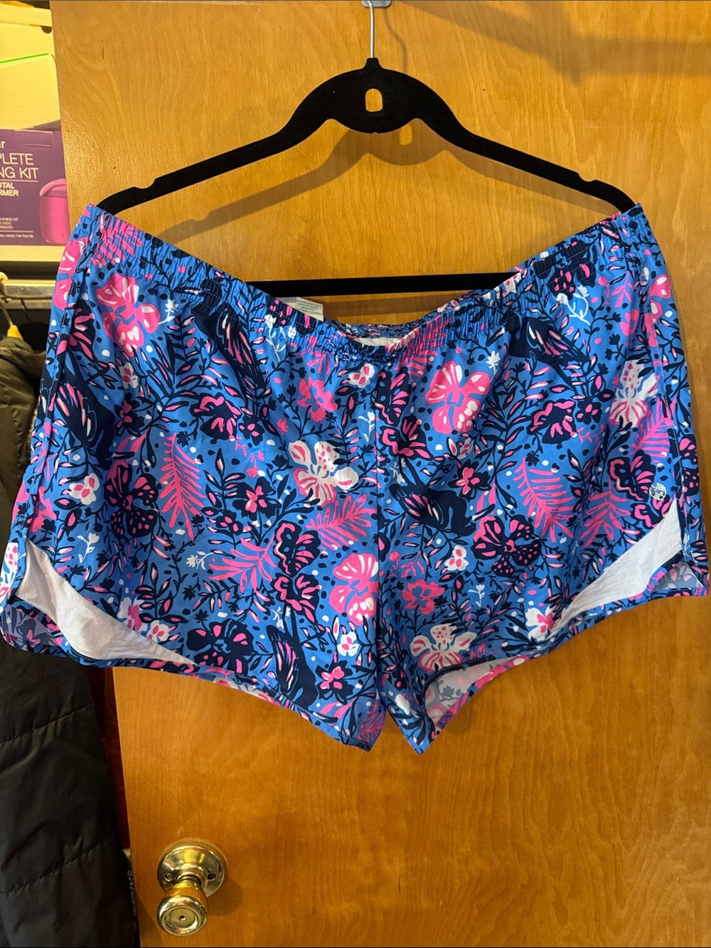 Lily Pulitzer Floral Athletic Shorts - Blue & Pink